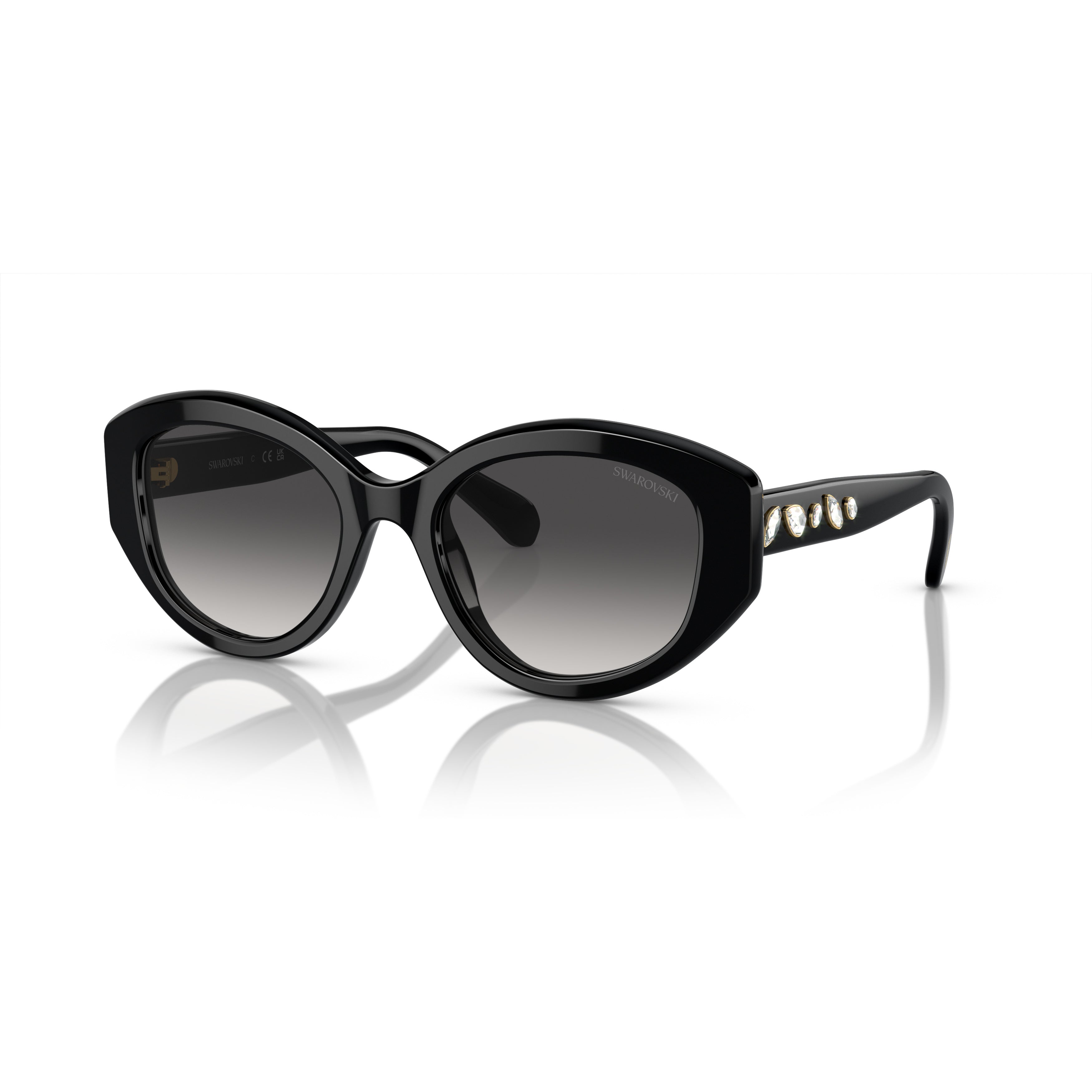 0Sk6005 Oversized Cat-Eye Sunglasses with Crystal Embellishments