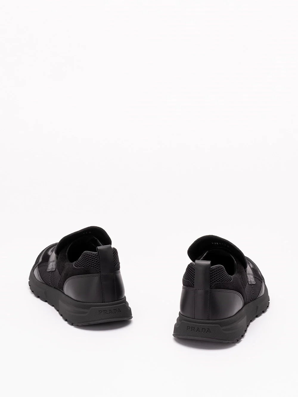 Prada Men Mesh And Leather Sneakers