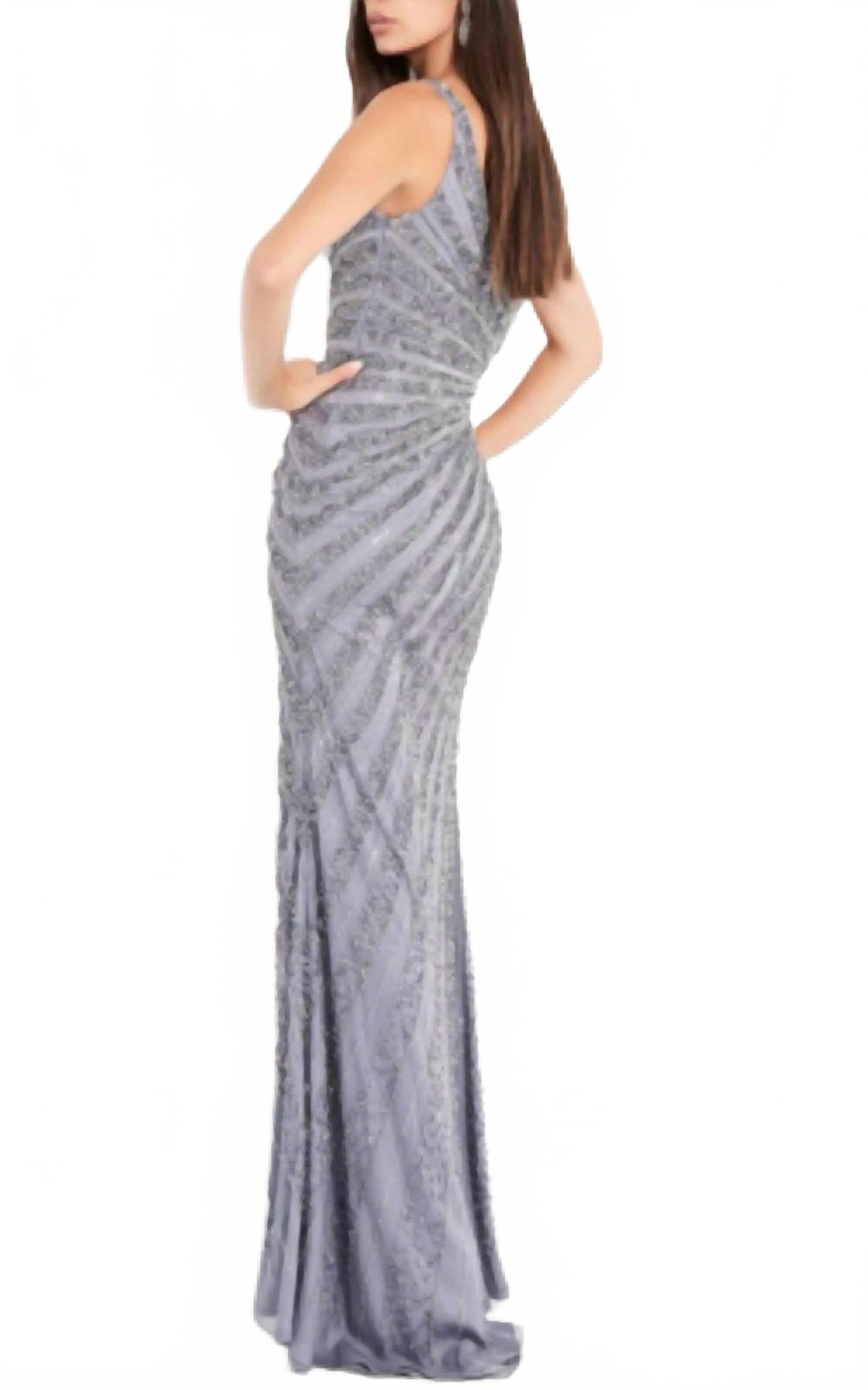 Beaded Tank Dress In Smoke