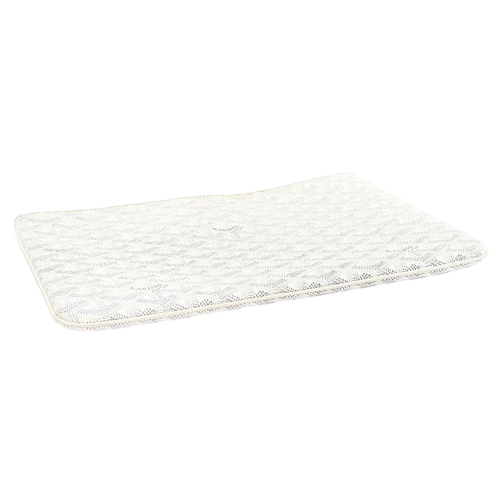 Goyard White Goyardine Canvas Senat Mm Clutch