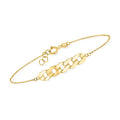 Ross-Simons Italian 10kt Yellow Gold Curb-Link Centerpiece Bracelet