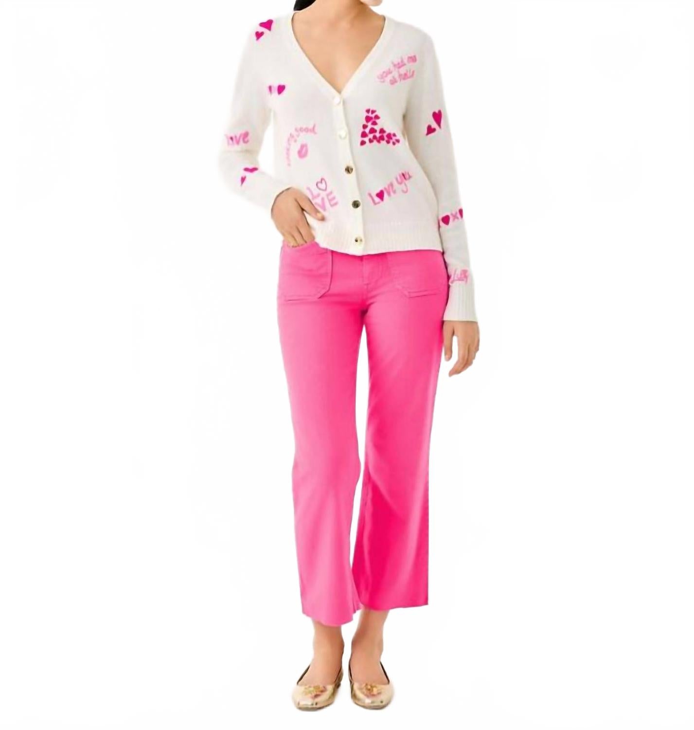 Tippery Cardigan In Coconut Valentines Day