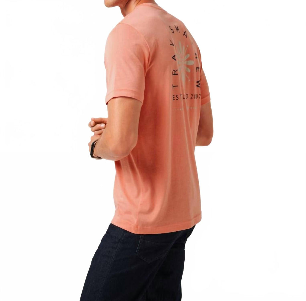 Deco Short Sleeve Tee In Terracotta