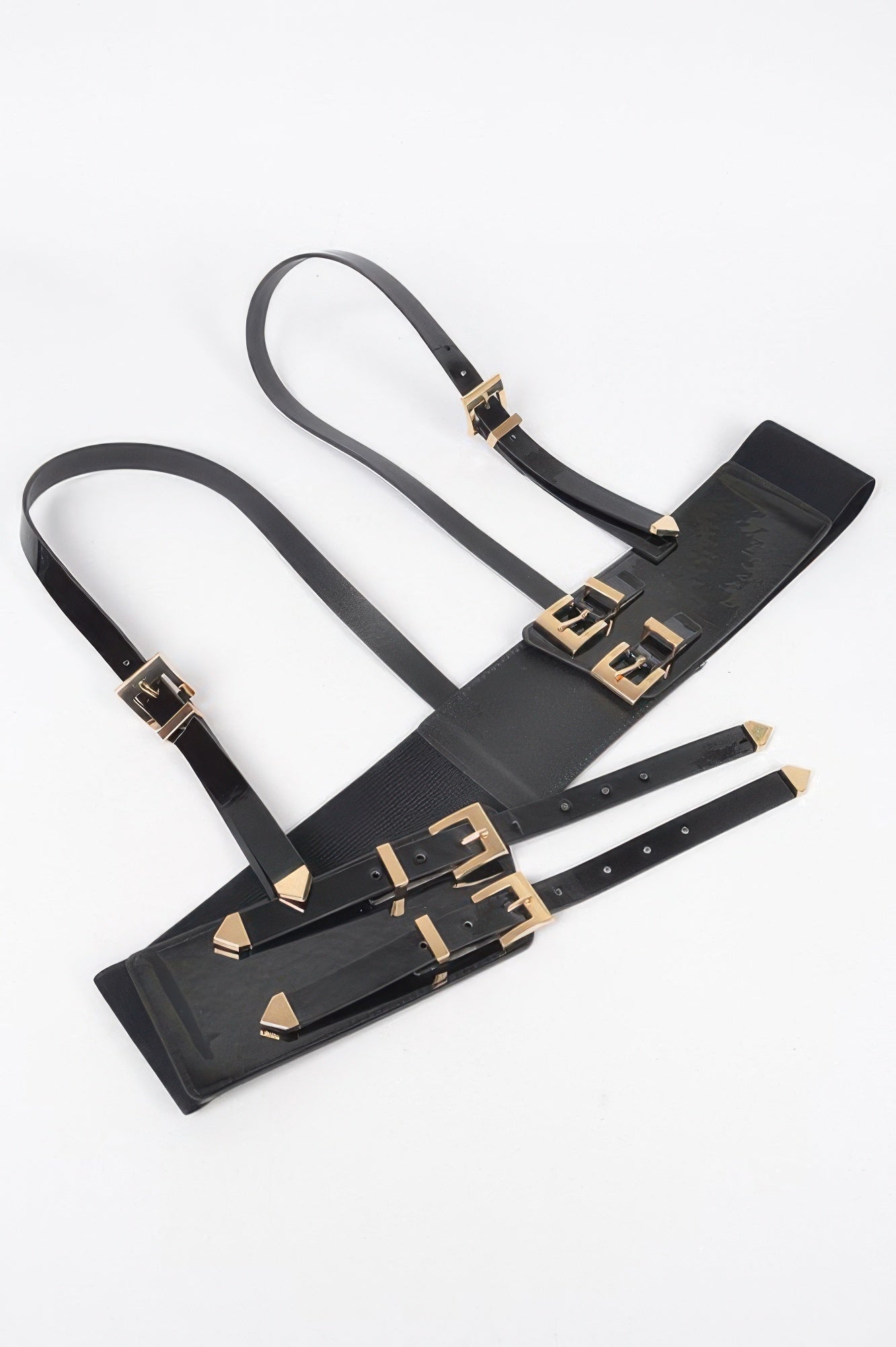 Plus Size Faux Leather Harness