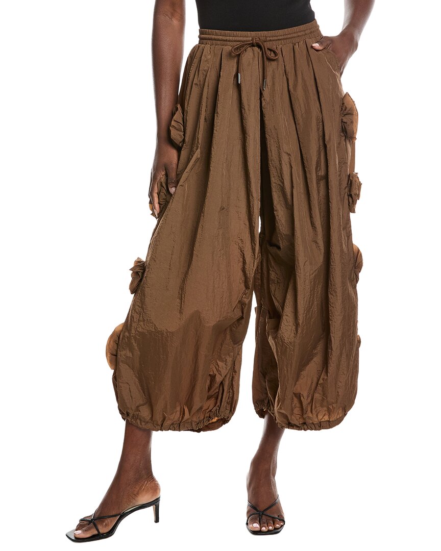 Gracia Flower Applique Parachute Pant