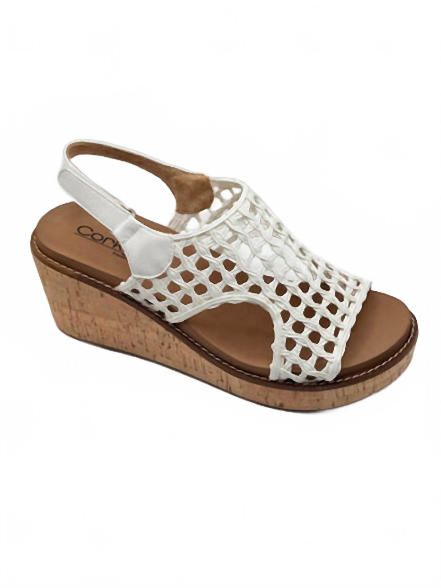 Women's Carley Woven Wedge Sandals In Ivory