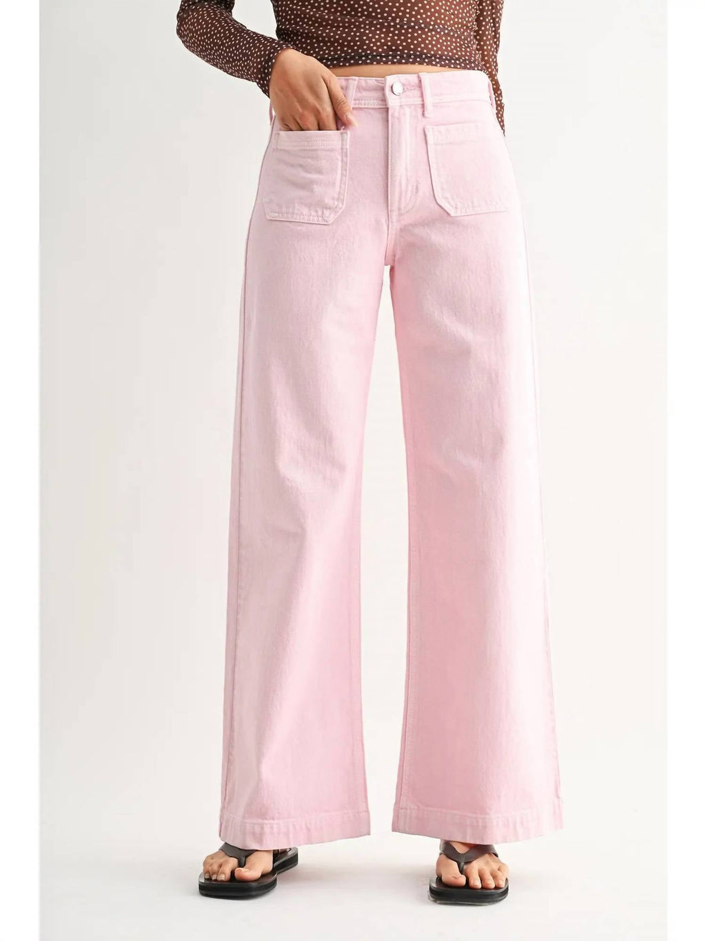 Patch Pocket Jean In Pink
