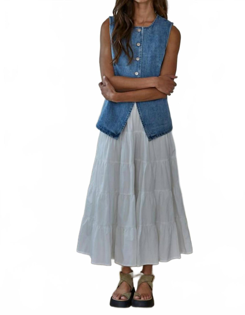 Stella Vest In Denim