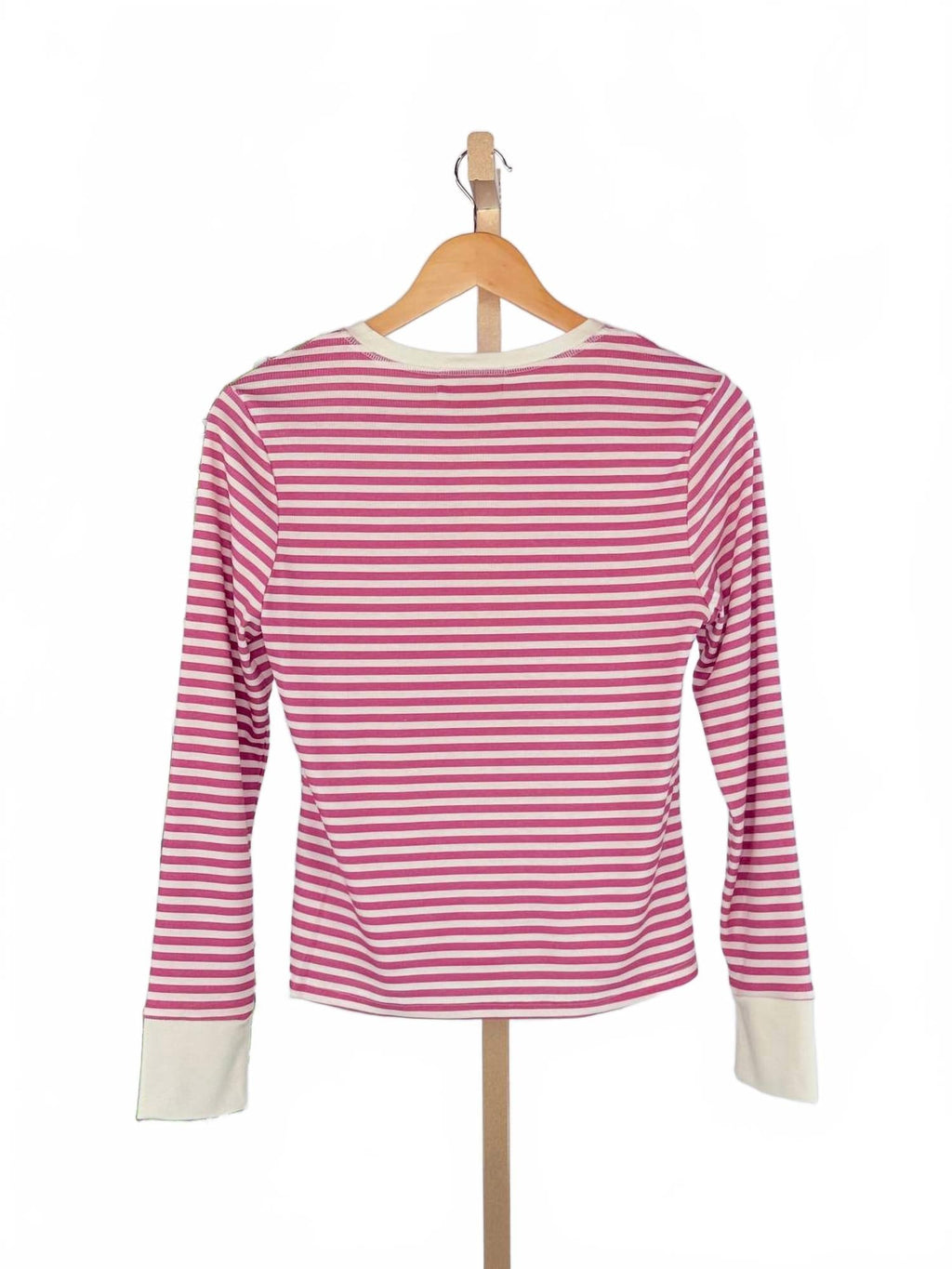 Tulsi Stripe Long Sleeve Top In Berry/vanilla Ice