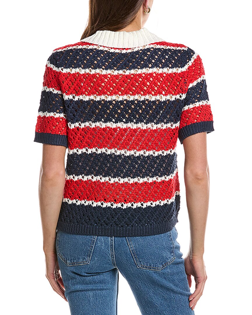 Design History Striped Polo Sweater