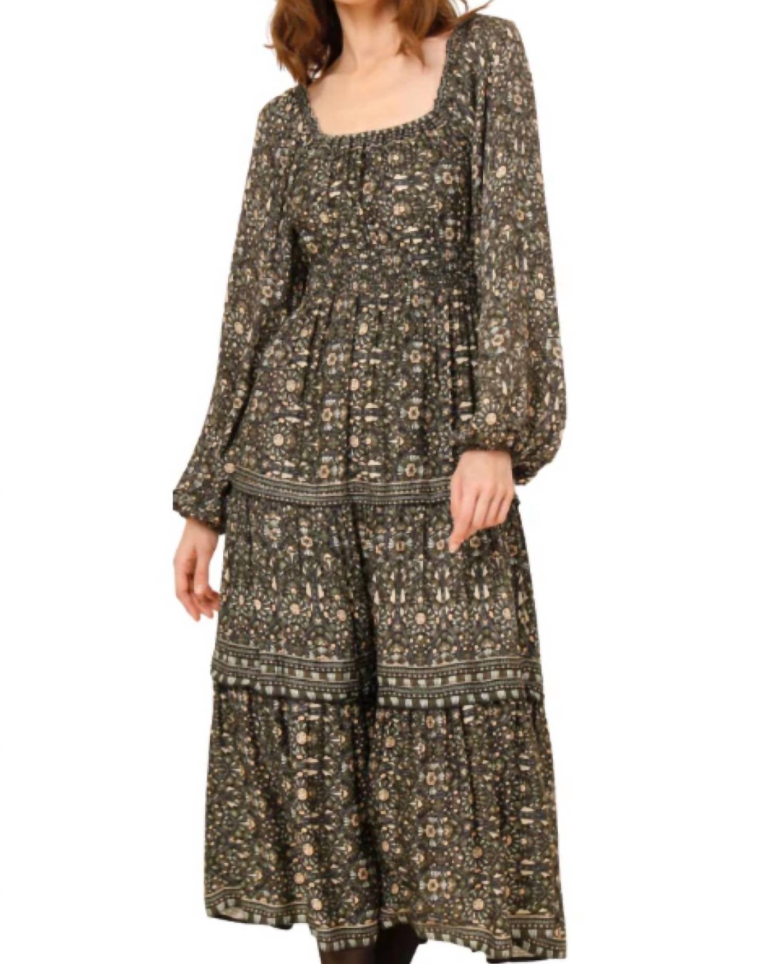 Monica Midi Dress In Green