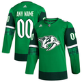 Men's Nashville Predators Kelly Green St. Patrick's Day Authentic Custom jersey