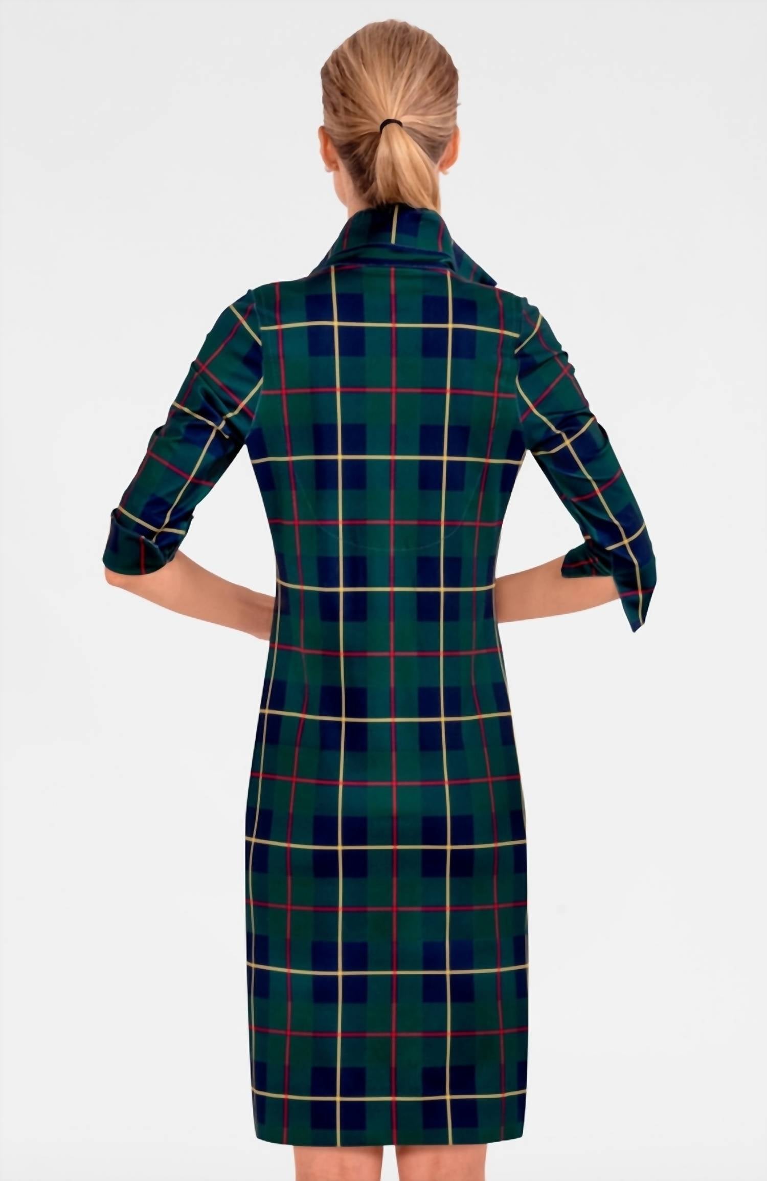 Plaidly Cooper Everywhere Dress In Green Multi