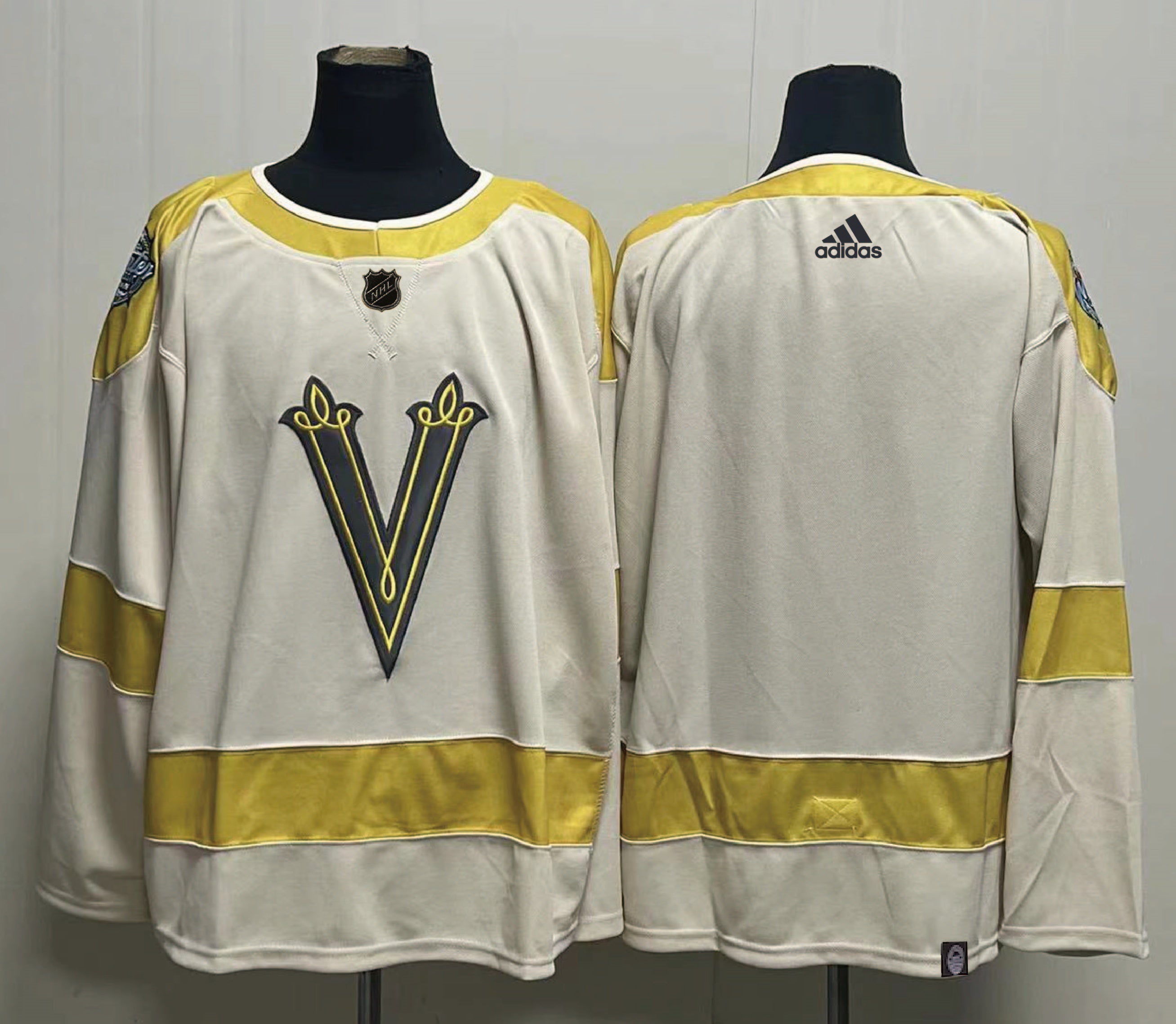 Men's Vegas Golden Knights Cream 2024 NHL Winter Classic Primegreen Authentic Blank jersey