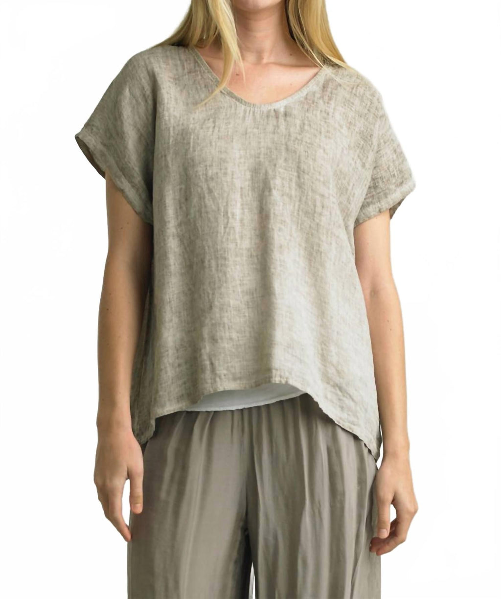 Love Me At My Best Scoop Neck Top In Beige