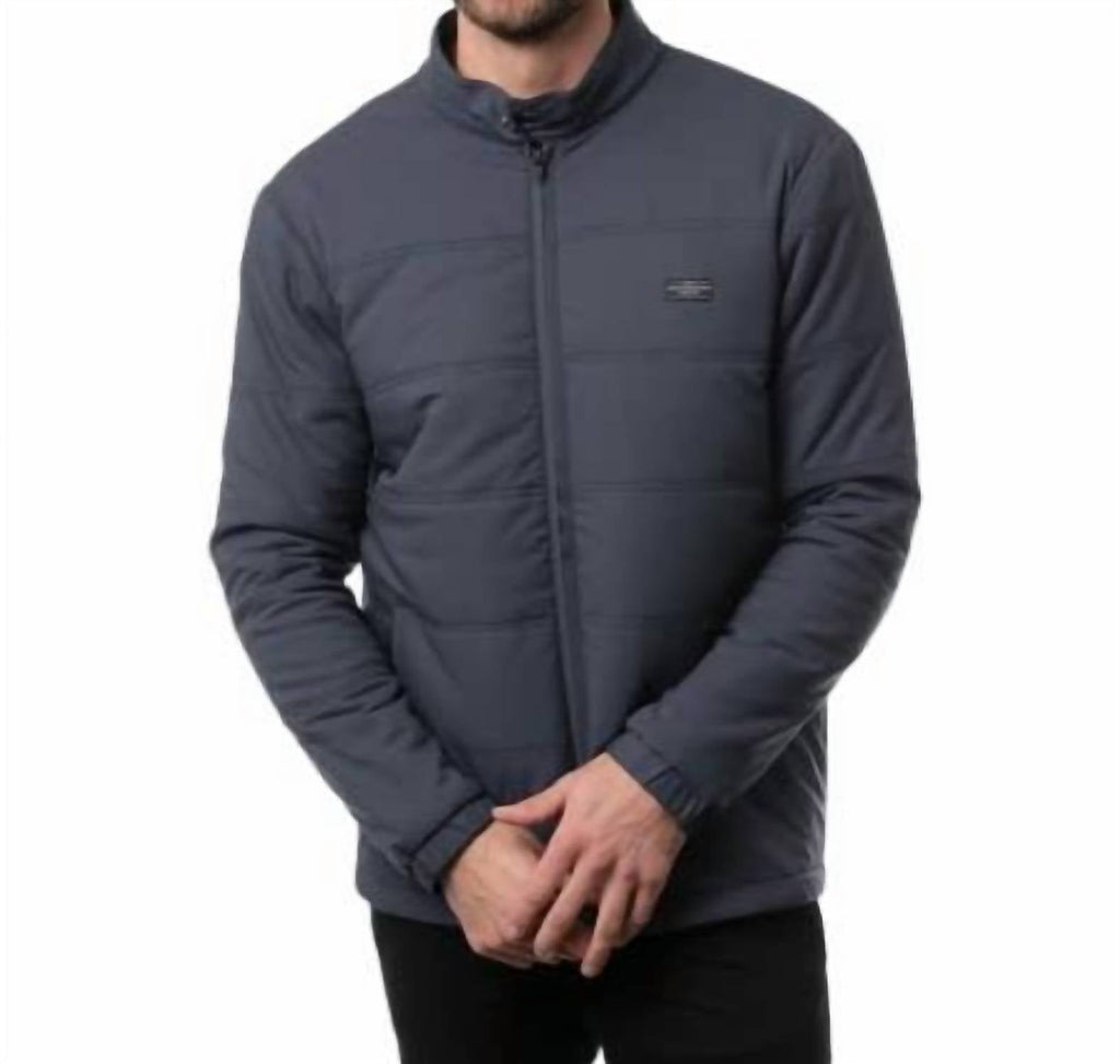 Interlude Puffer Jacket In Mood Indigo
