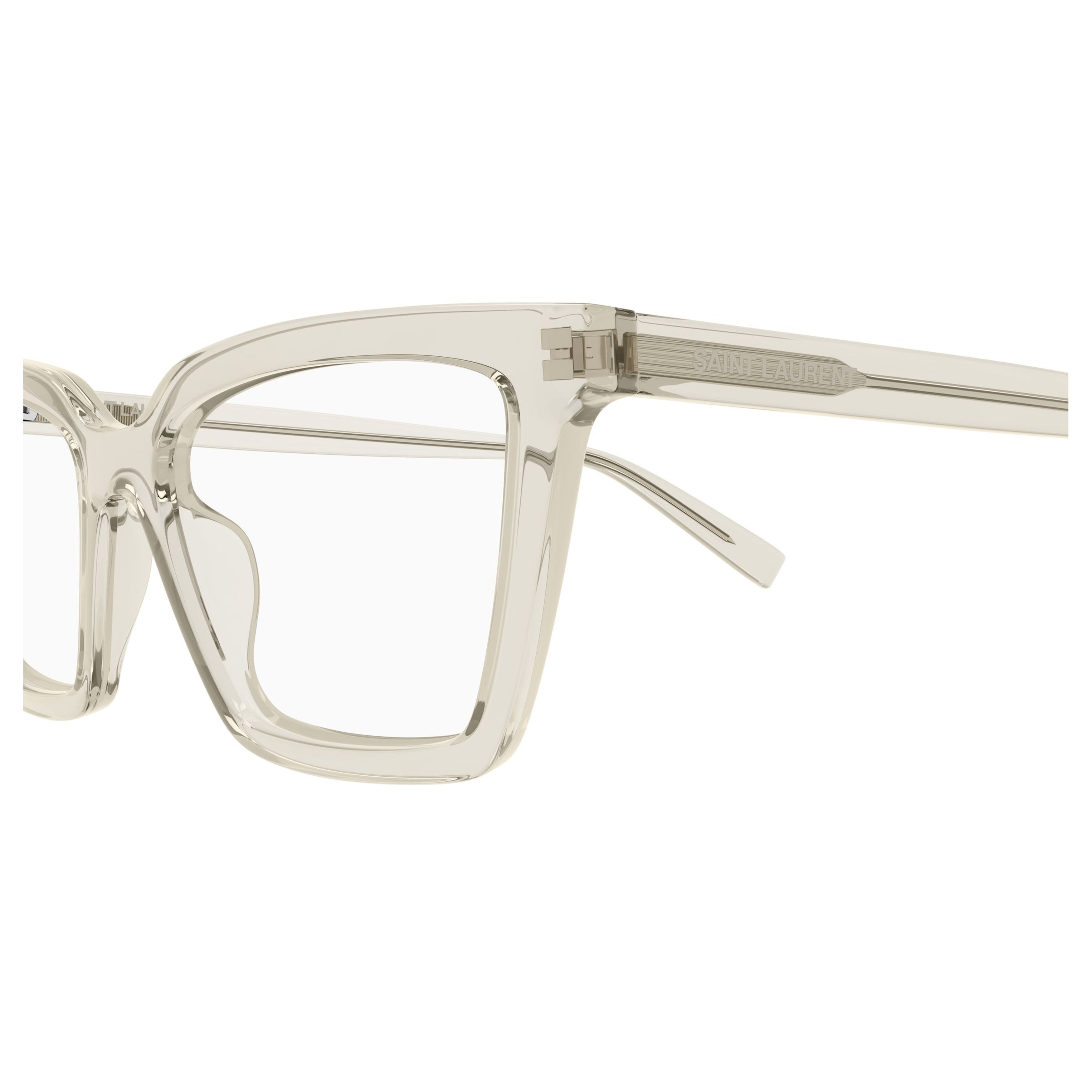 Oversized Square Frame Eyeglasses In Translucent Recycled Acetate
