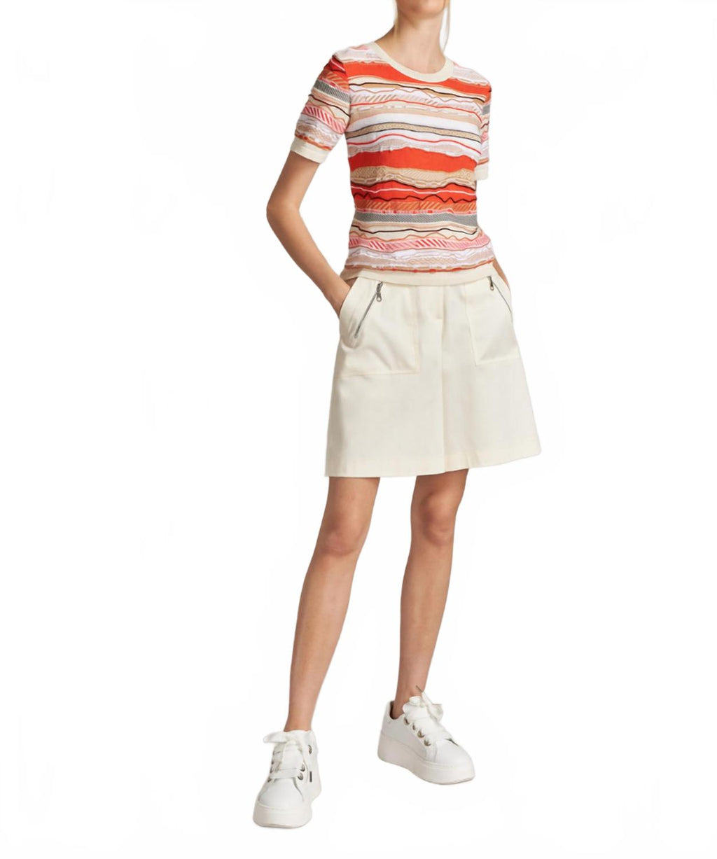 Abstract Top In Orange Multi