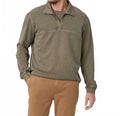 Davion Quarter Zip Pullover In Vintage White Sage