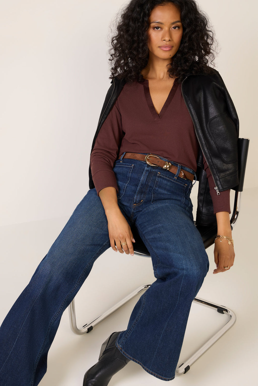 Women's Bex Split Neck Top