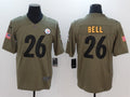 Men's Pittsburgh Steelers LeVeon Bell #26 Brown Game Jersey1