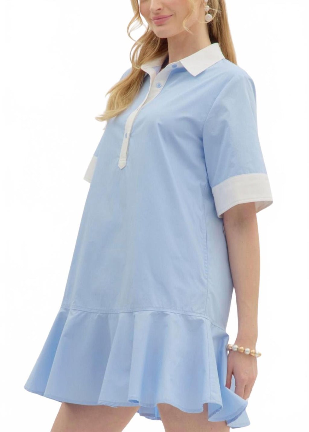 Holland Mini Dress In Blue