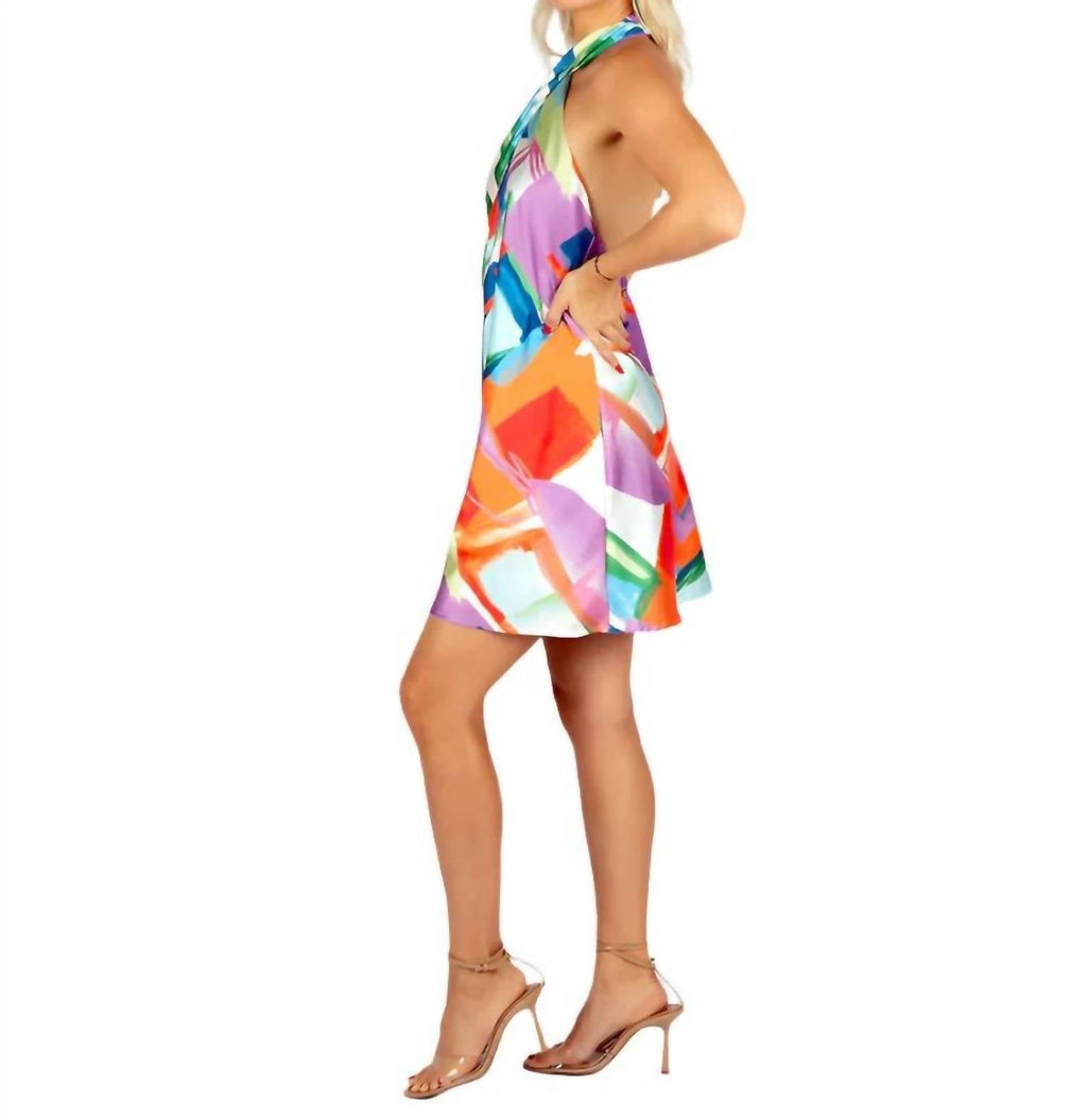 Victoria Dress In Abstract Paint
