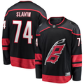 Men's Carolina Hurricanes Jaccob Slavin #74 Black Home Breakaway Player jersey