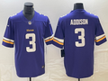 Men's Minnesota Vikings Jordan Addison #3 Purple 2023 NFL Draft First Round Pick Game Jersey1