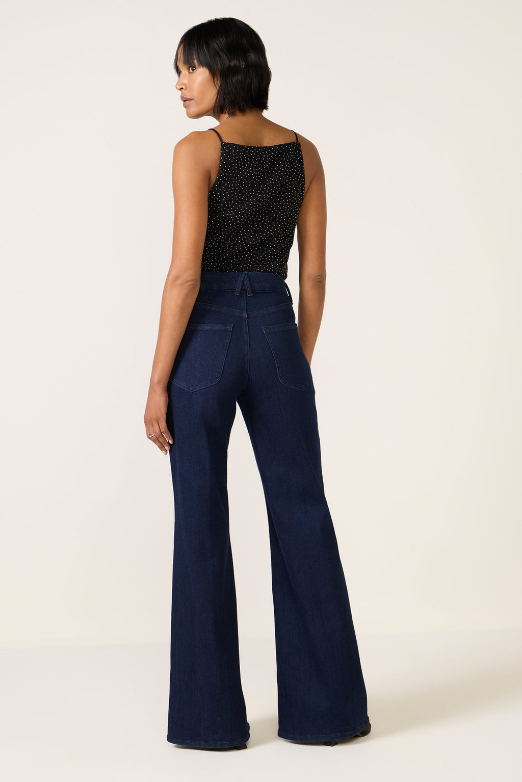 Women's Waist Palazzo Wide Leg Jean