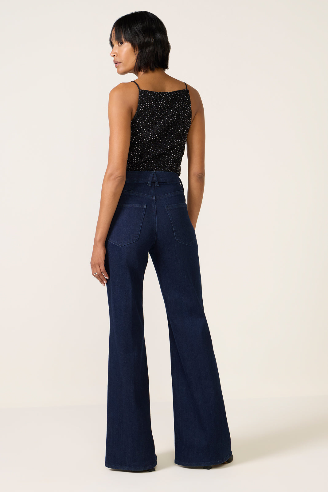 Women's Waist Palazzo Wide Leg Jean