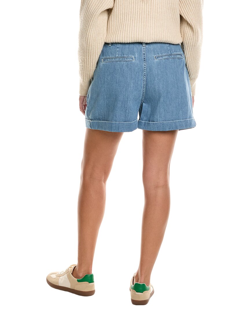 FRAME Denim Pleated Wide Cuff Short