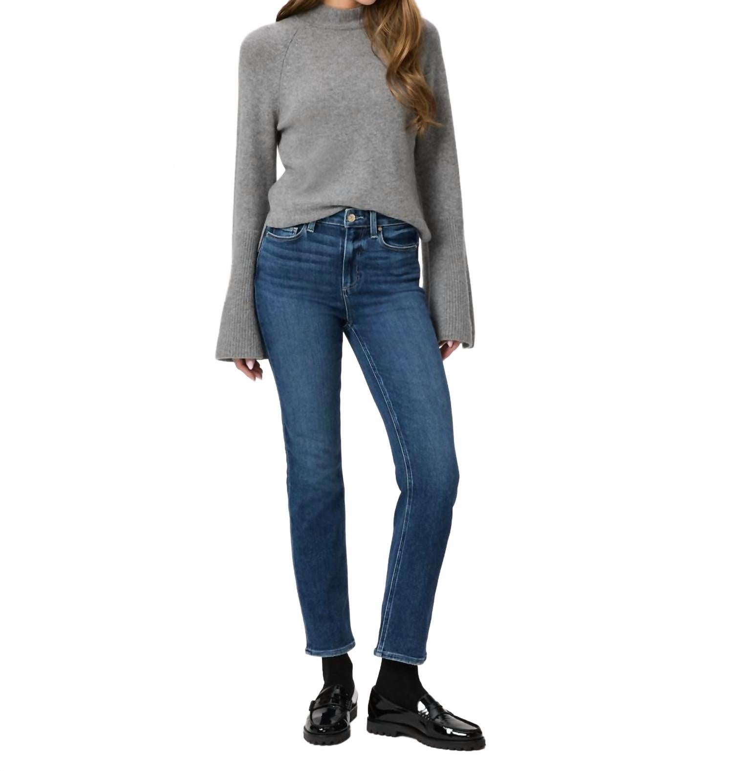 Cindy Clean Hem High Rise Jeans In Arpeggio