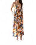 Willow Strapless Dress In Multi