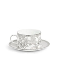 Silver Tonquin Teacup & Saucer 235ml 7.9floz
