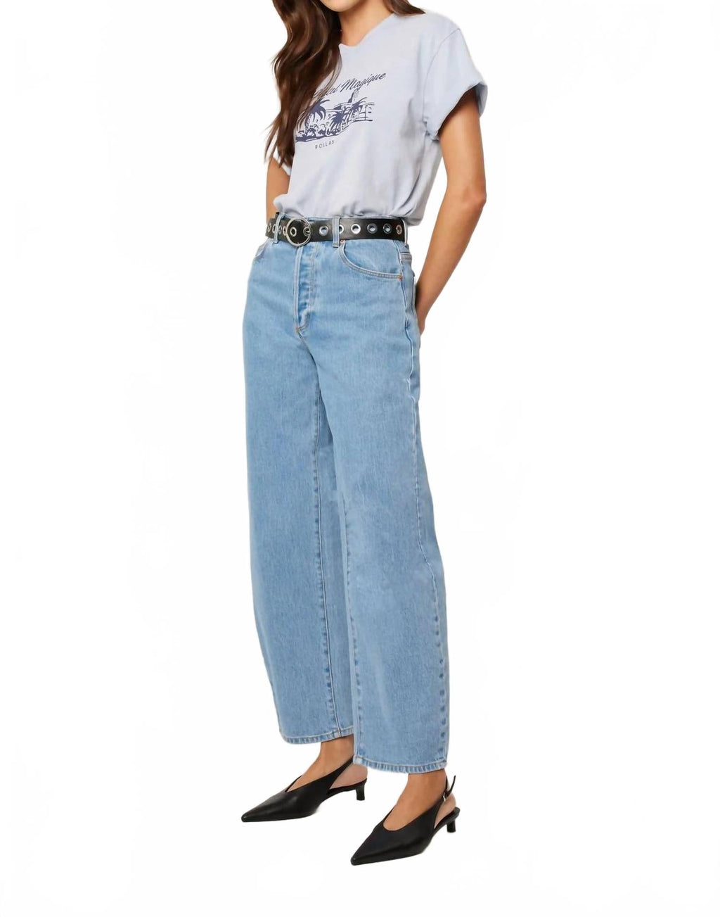 Gigi Barrel Jeans In Country Blue
