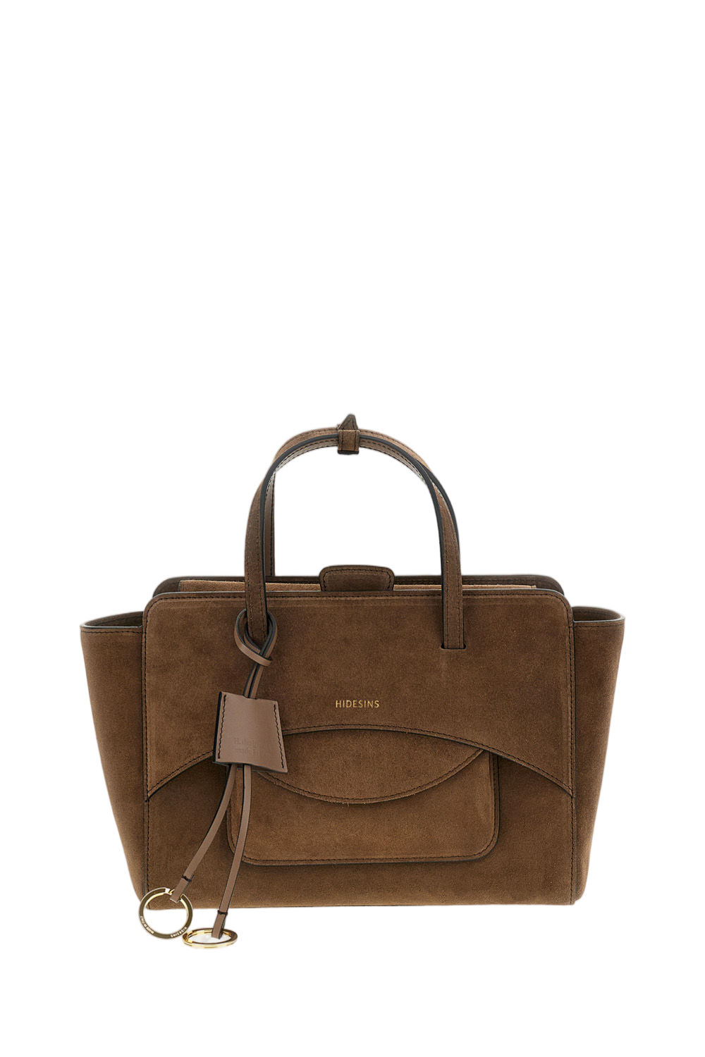 Brown Flap M Suede Shoulder Bag