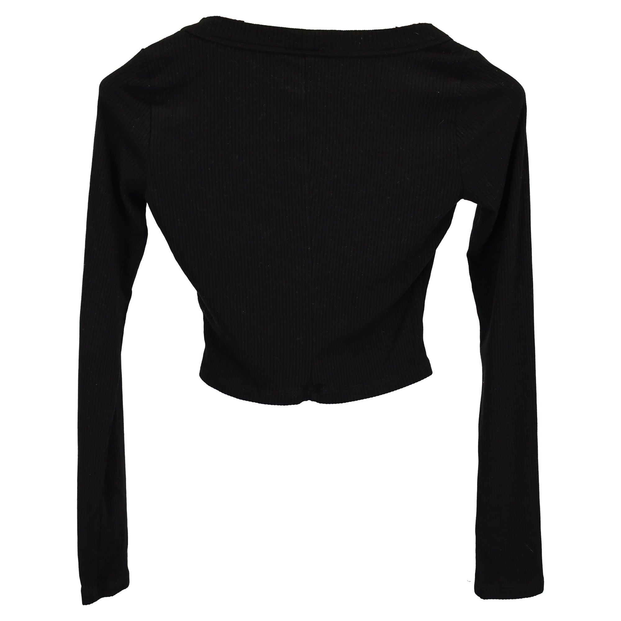 Reformation Jeans Long Sleeve Top in Black Cotton