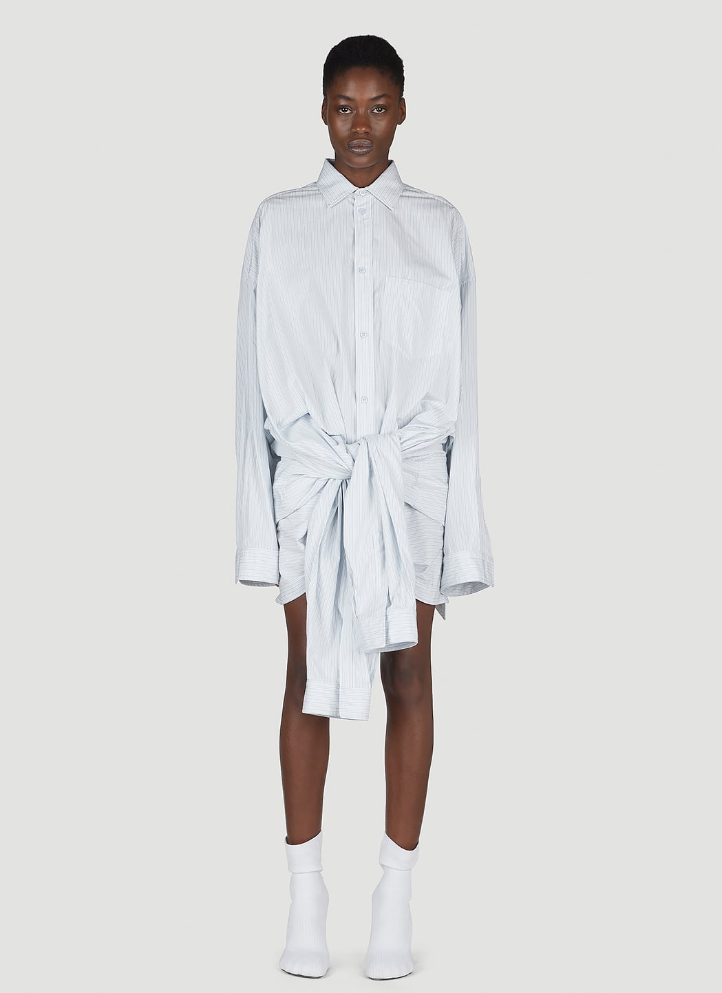 Balenciaga Women Double Pin-Stripe Shirt