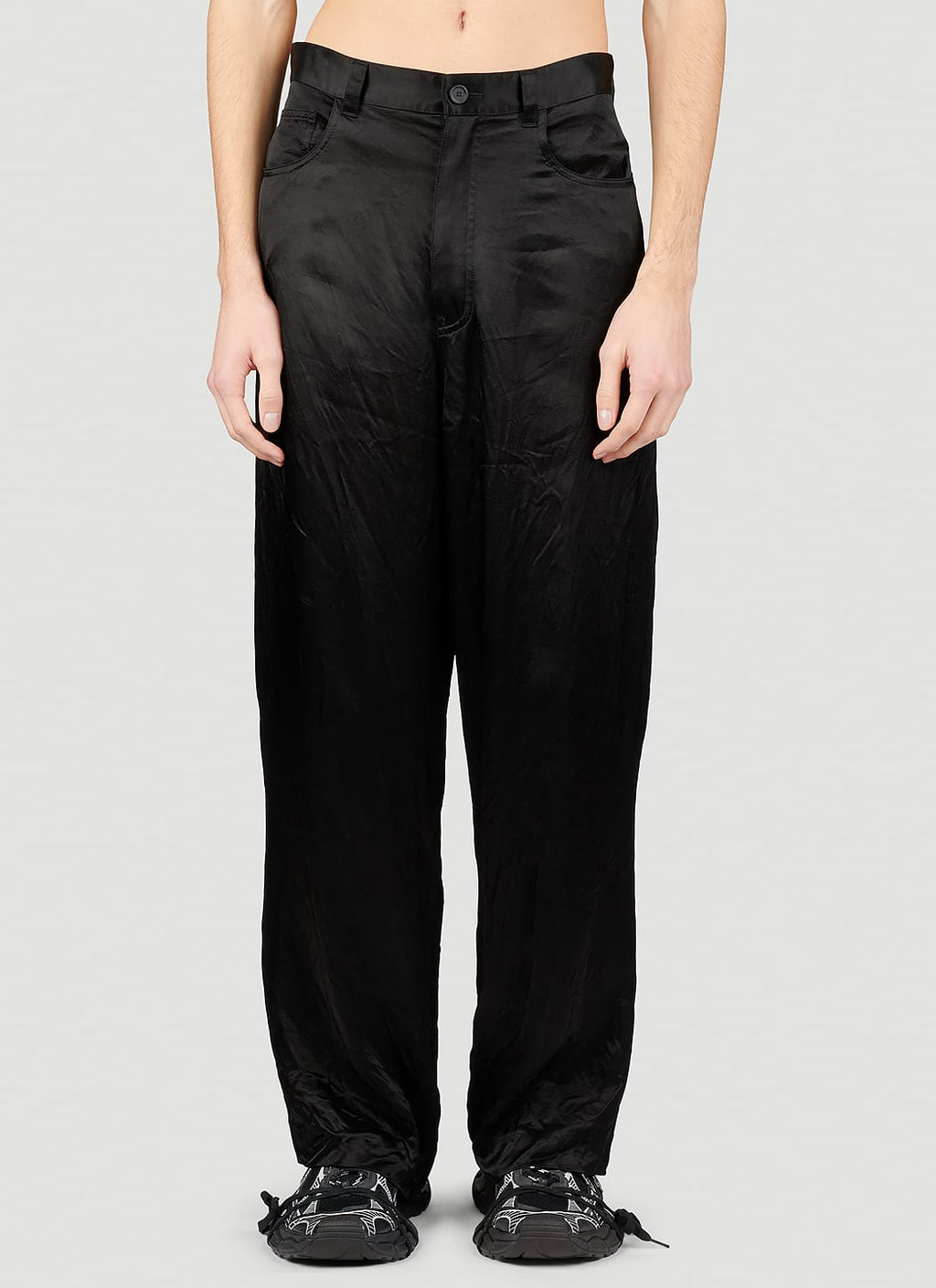 Balenciaga Men Five Pocket Satin Pants