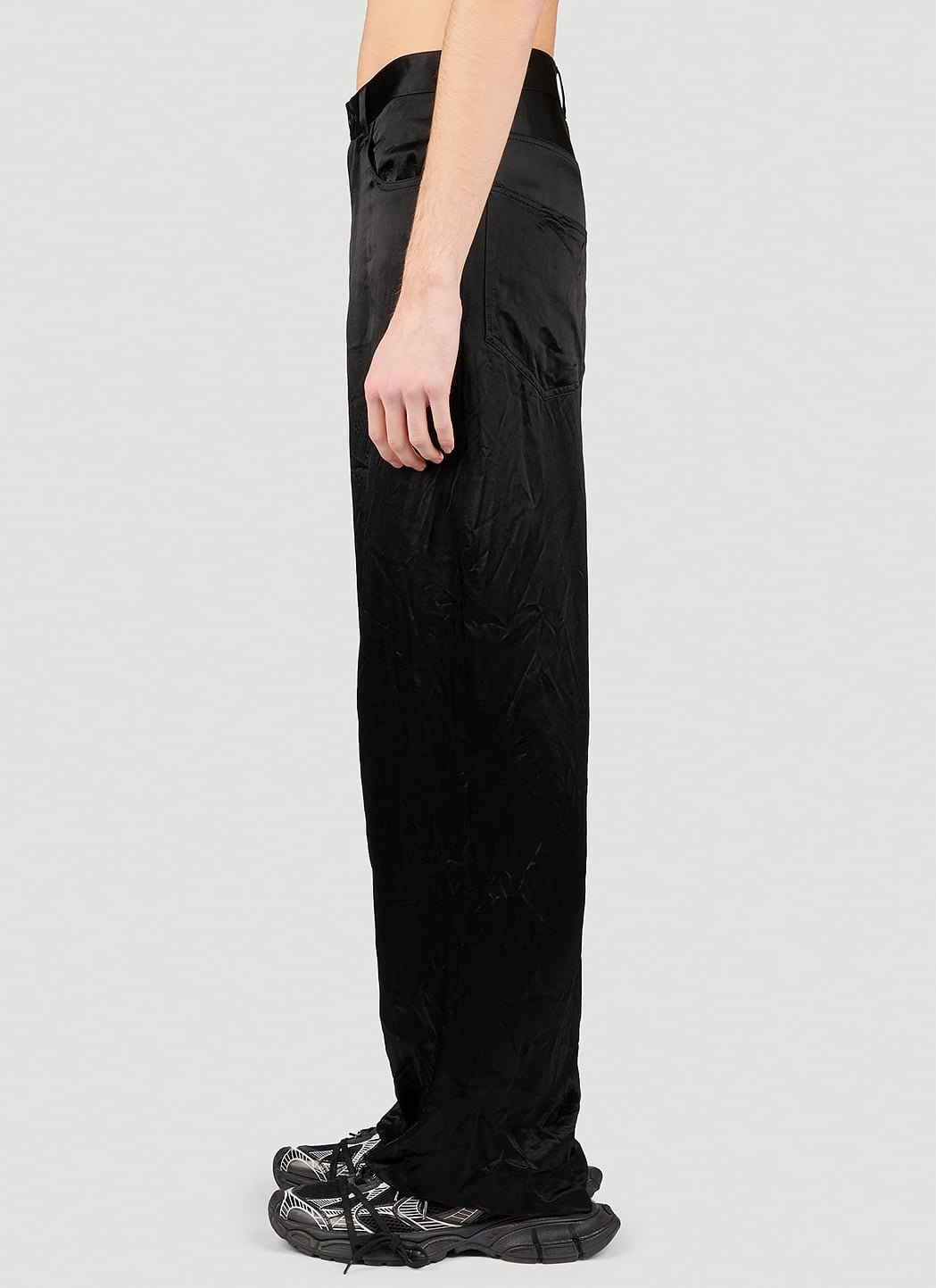 Balenciaga Men Five Pocket Satin Pants