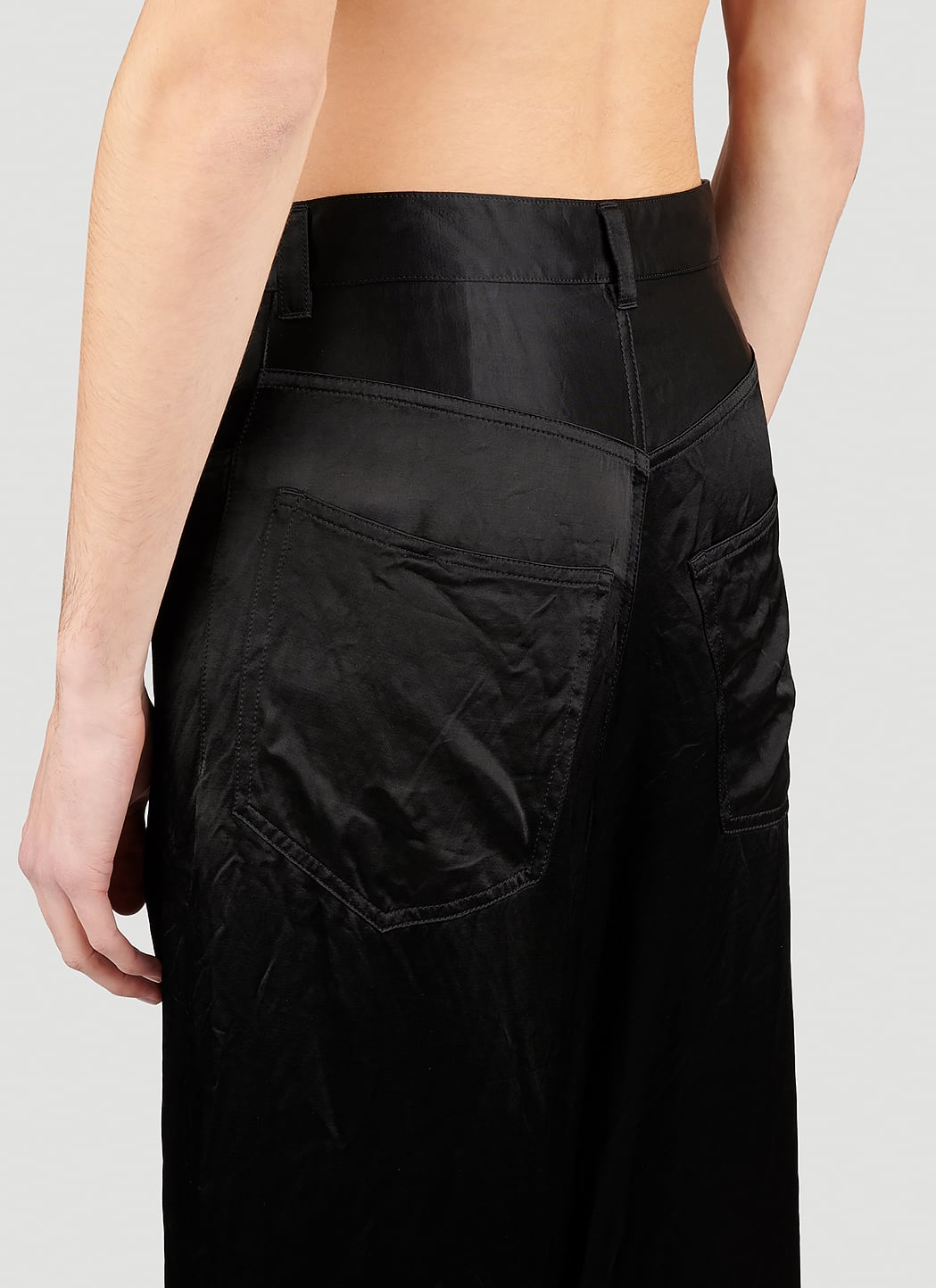 Balenciaga Men Five Pocket Satin Pants