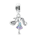 Ballerina, Swan & Infinity Triple Dangle Charm