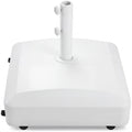 Best Choice Products Fillable Mobile Umbrella Base Heavy Duty Market Stand w/ Wheels, Locks, 123lb Capacity - White