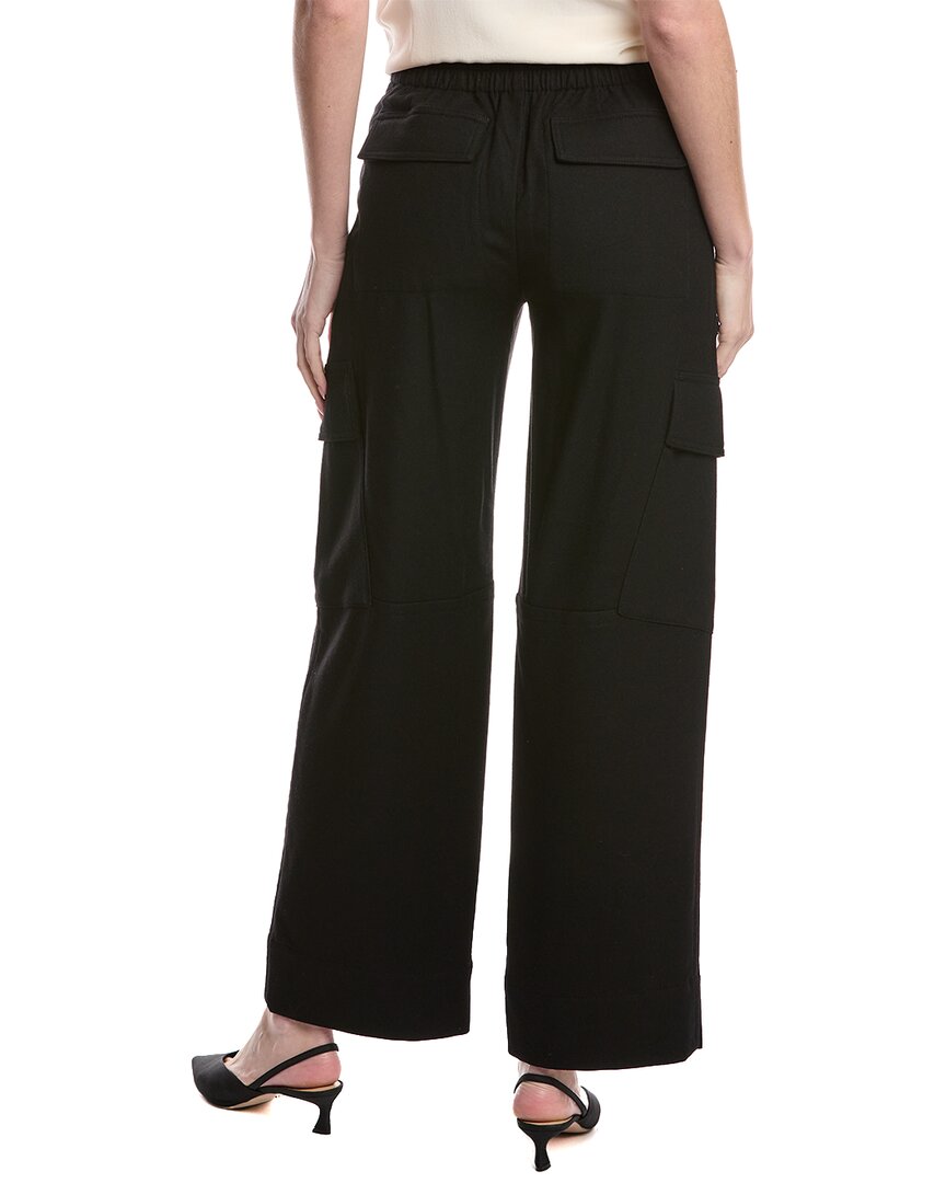 Vince Flannel Wide Leg Raver Wool-Blend Pant