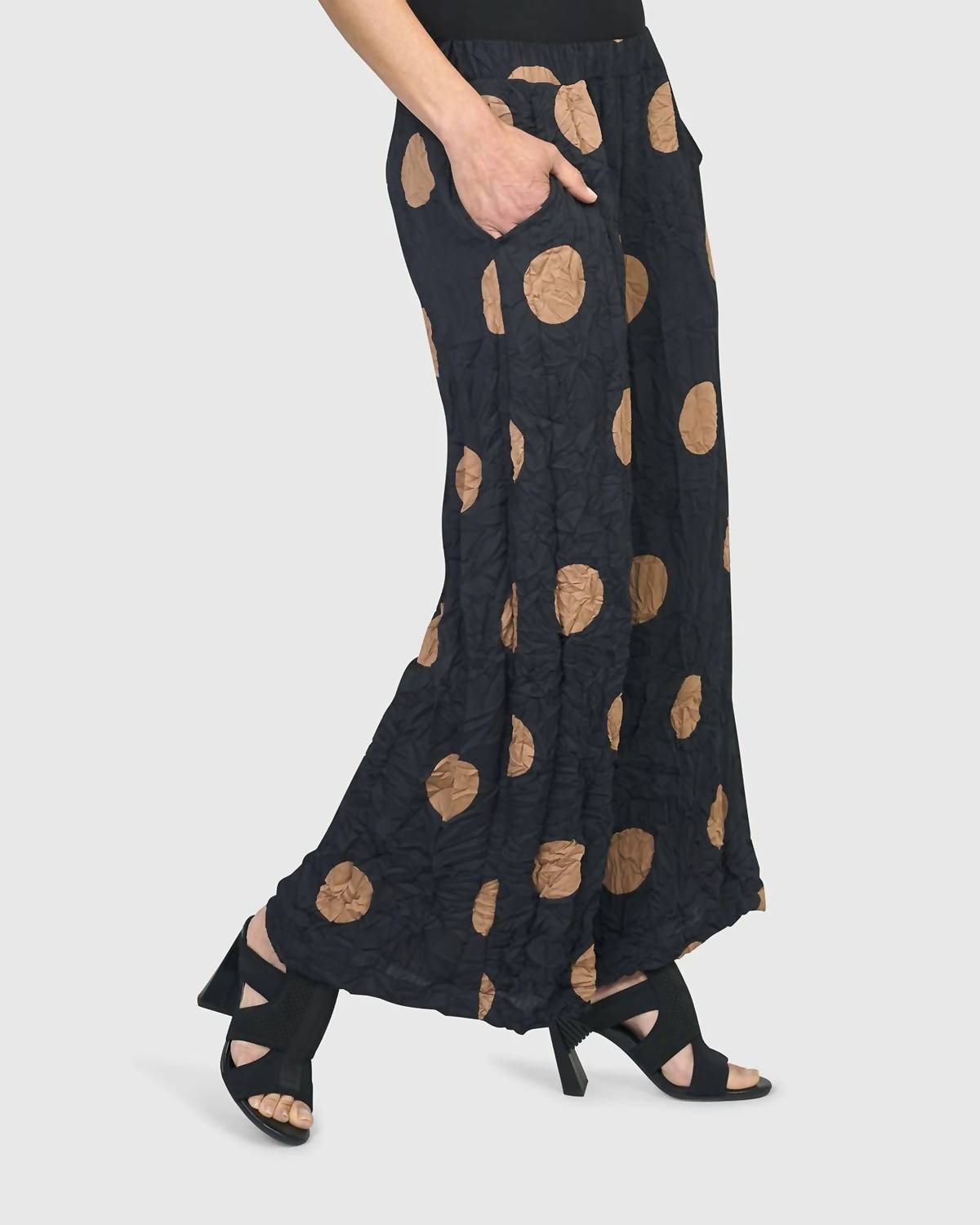 Doppio Wide Leg Pants In Circles