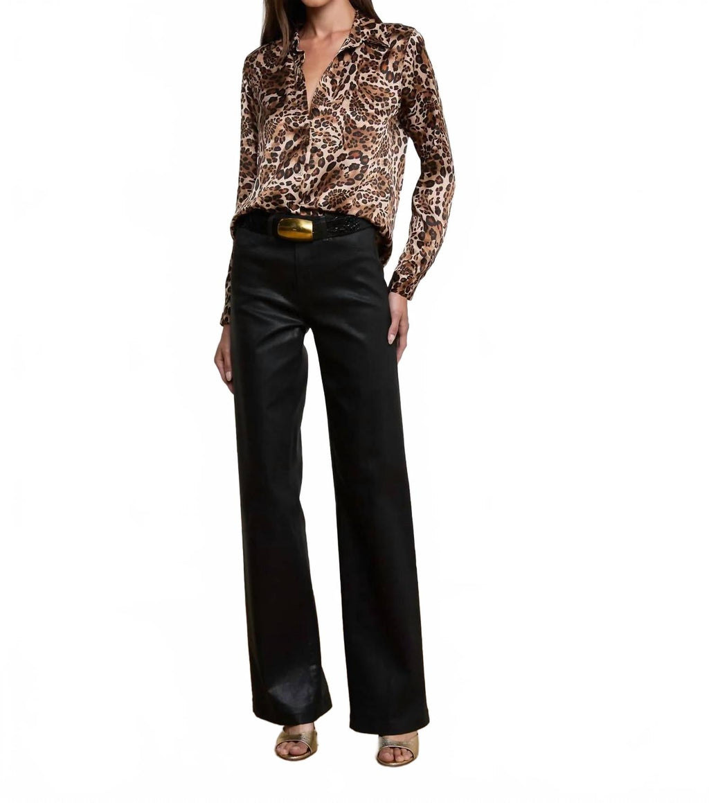 Tyler Long Sleeve Blouse In Cinnamon