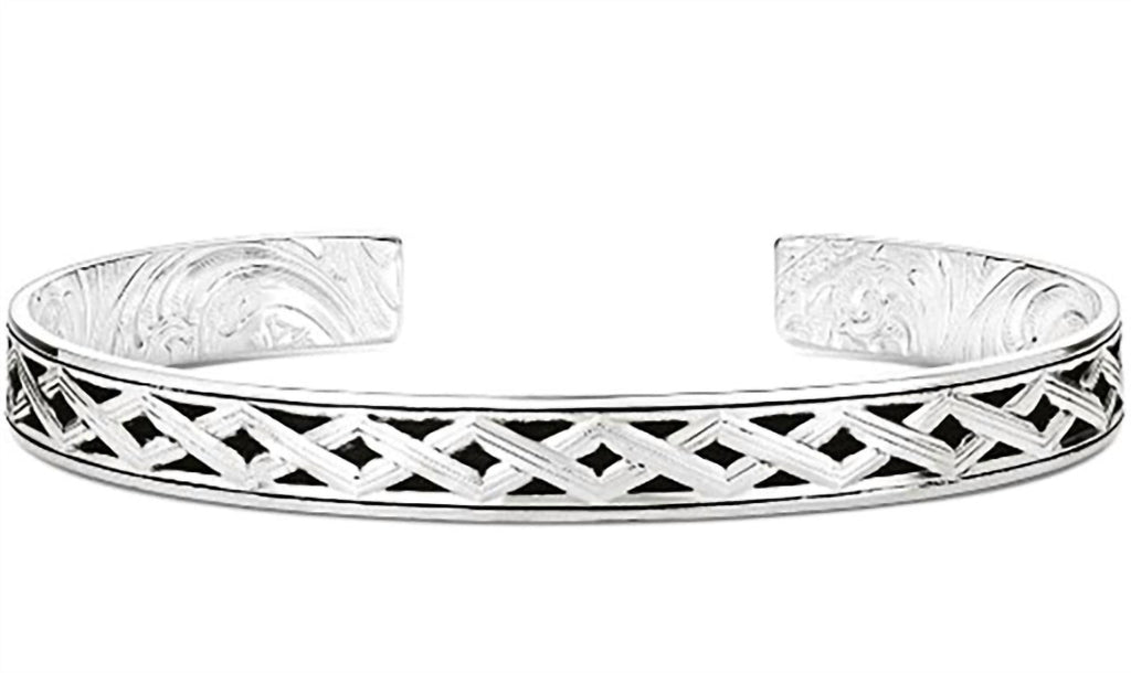 Woven Legacy American Made Cuff Bracelet In Silver/black