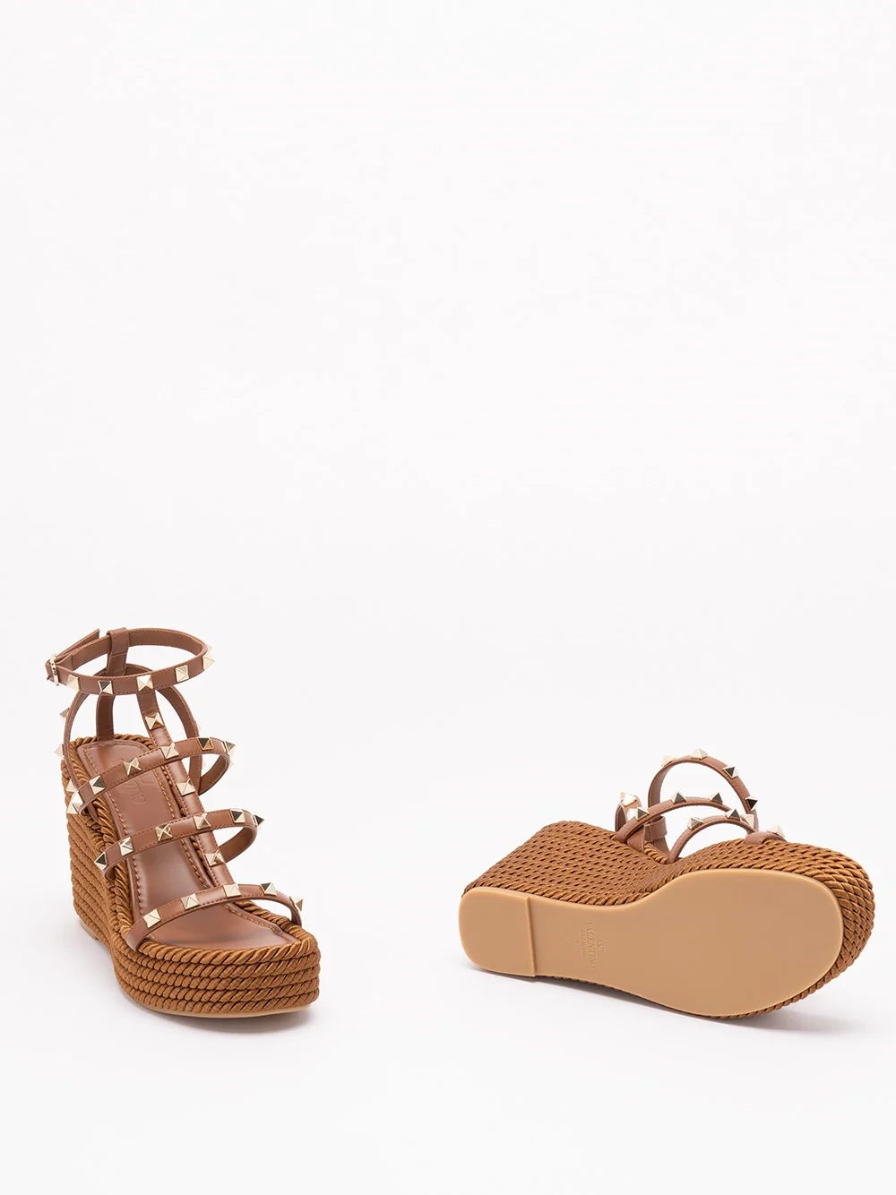 Valentino Garavani Women `Rockstud Torchon` Wedge Espadrillas