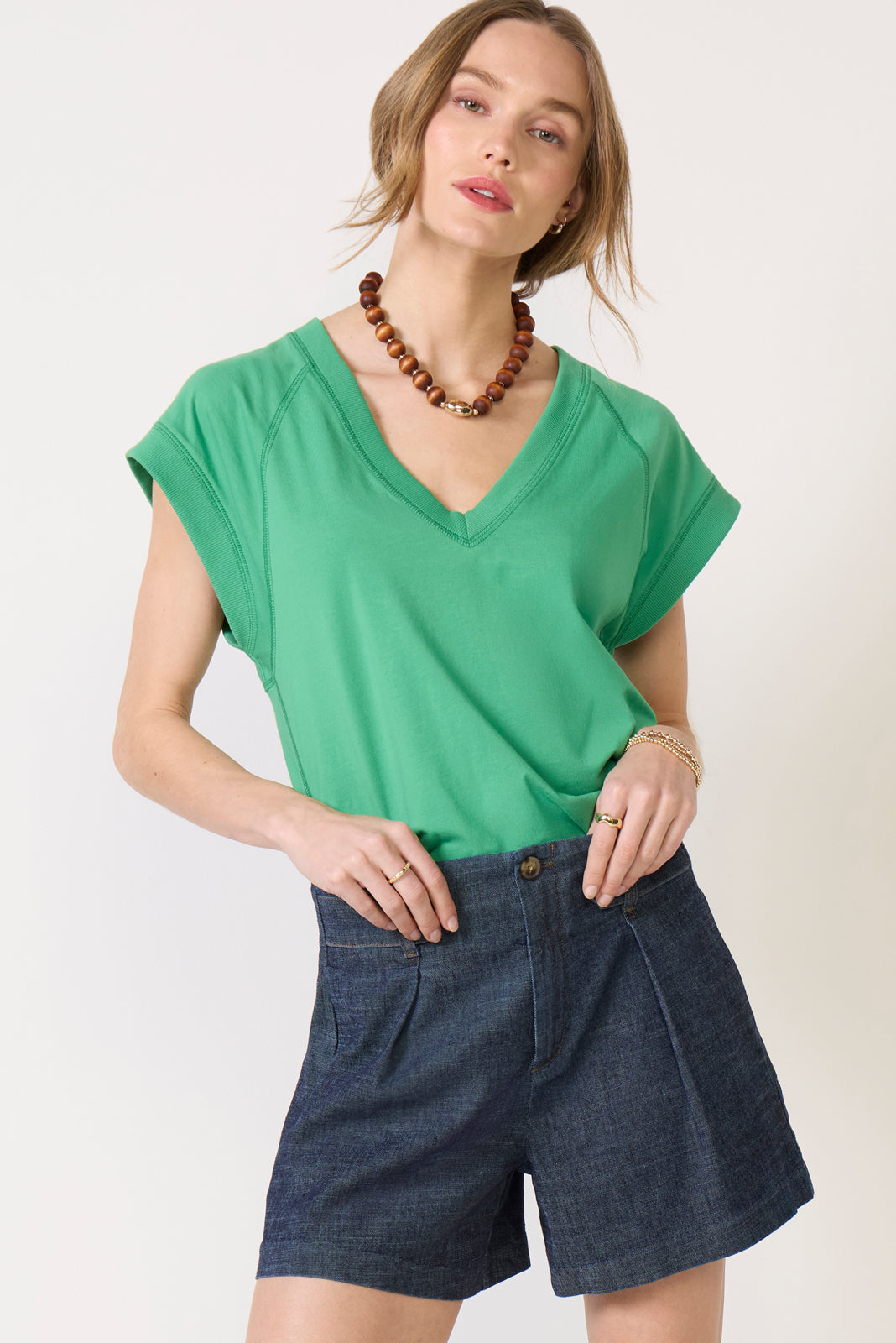 Women's Nora V Neck Muscle T-Shirt